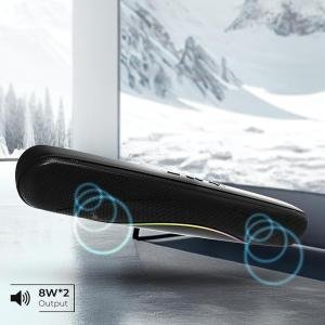 RD SP-31 Finny Wireless Bluetooth Soundbar 16W | Bluetooth 5.2 | Extra Bass | USB, TF Card, FM | LED Light Portable Speaker
