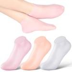 Silicone Moisturizing Gel Heel Socks for Dry Cracked Feet Reusable Foot Care Socks for Women