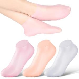 Silicone Moisturizing Gel Heel Socks for Dry Cracked Feet Reusable Foot Care Socks for Women