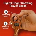 Generic Digital Finger Rotating Prayer Beads Counter with Reset Button for Mantra Chanting & Pooja – Pack of 1