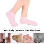 Silicone Moisturizing Gel Heel Socks for Dry Cracked Feet Reusable Foot Care Socks for Women