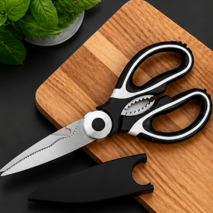 ProChef 8-in-1 Smart Kitchen Scissors – Precision Cut Multi-Tool with Nut Cracker & Bottle Opener