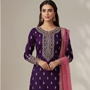 Women Printed Kurta Sharara with Dupatta | Ethnic Festive Wear Set