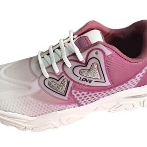 EVOK Company Kids Girls Lightweight Sports Shoe with Love Heart Style