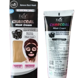 Yash Charcoal Mask Cream – Anti-Blackhead Bamboo Charcoal Facial Mask (130g)