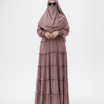 Women’s Modest Abaya Dress | Full Length Islamic Wear | Elegant Ruffle Tier Design | Comfortable Daily & Occasion Wear