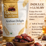 Royal Crown Arabian Delight Luxury Dates | Premium Quality | Naturally Sweet & Juicy | Nutrient Rich