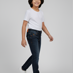 Kids Boys Slim Fit Stretchable Denim Jeans | Premium Dark Blue Casual Wear | Soft Cotton Blend | Ages 5–12 Years