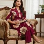 Women’s Floral Printed Kurta Pant Set | Straight Fit Ethnic Wear | 3/4 Sleeve Kurti Set | Stylish Office, Casual & Festive Wear for Women