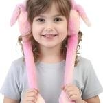 Cute Bunny Ear Plush Earmuffs with Long Scarf for Kids & Girls | Soft Winter Wear | Pastel Multicolor