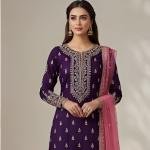 Women Printed Kurta Sharara with Dupatta | Ethnic Festive Wear Set