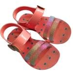 TwinkleSteps Baby Girls Fancy Sandal | Dual Glitter Strap | Comfortable Daily & Party Wear