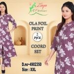 Women Printed Kurta & Palazzo Set (Ola Foil Print)